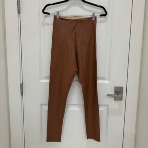 Commando Brown Faux Leather Leggings